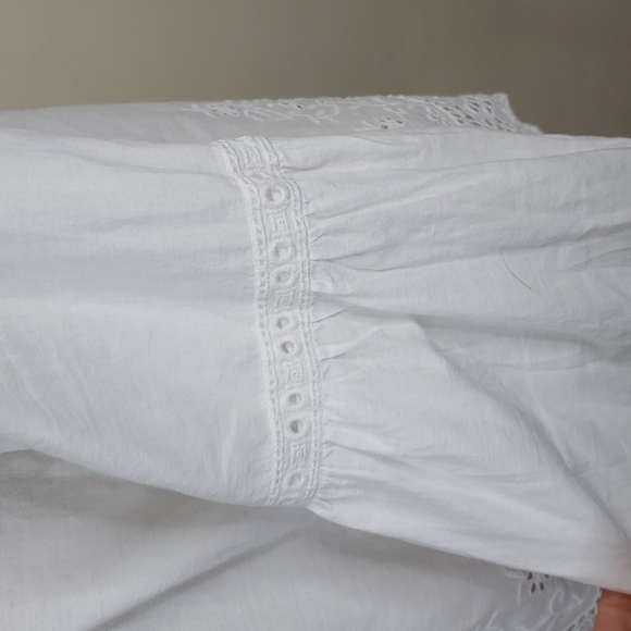 Monsoon White Embroidered Peasant Blouse - Picture 4 of 6